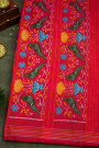 Ikat Silk Purple Saree