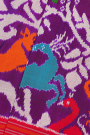 Ikat Silk Purple Saree