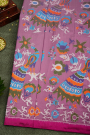 Ikat Silk Lilac Saree