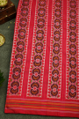 Ikat Silk Off White Saree