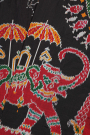 Ikat Silk Black Saree