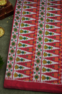 Ikat Silk Dark Wine Saree