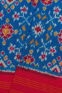 Ikat Silk Sea Blue Saree