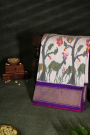 Ikat Silk Off White Saree