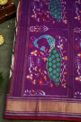 Ikat Silk Off White Saree