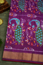 Ikat Silk Light Pink Saree
