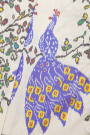Ikat Silk Off White Saree