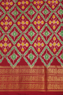 Ikat Silk Cream Saree