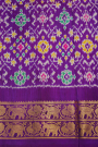 Ikat Silk Cream Saree