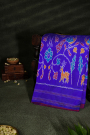 Ikat Silk Royal Blue Saree