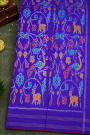 Ikat Silk Royal Blue Saree