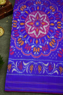 Ikat Silk Royal Blue Saree