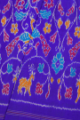 Ikat Silk Royal Blue Saree
