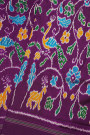 Ikat Silk Purple Saree