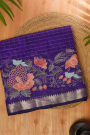 Mangalagiri Silk Royal Blue Saree