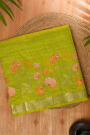 Mangalagiri Silk Parrot Green Saree