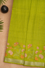 Mangalagiri Silk Parrot Green Saree