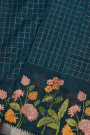 Mangalagiri Silk Teal Blue Saree