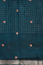 Mangalagiri Silk Teal Blue Saree