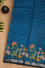 Mangalagiri Silk Teal Blue Saree
