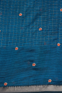 Mangalagiri Silk Teal Blue Saree