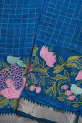 Mangalagiri Silk Royal Blue Saree