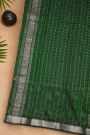 Mangalagiri Silk Bottle Green Saree