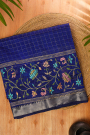 Mangalagiri Silk Royal Blue Saree