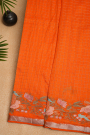Mangalagiri Silk Orange Saree