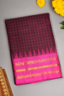 Gadwal Silk Dark Maroon Saree