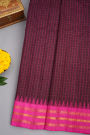 Gadwal Silk Dark Maroon Saree