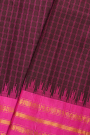 Gadwal Silk Dark Maroon Saree