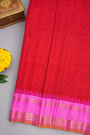 Gadwal Silk Red Saree