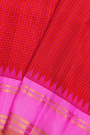 Gadwal Silk Red Saree