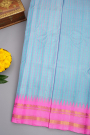 Gadwal Silk Sky Blue Saree