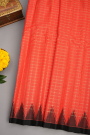 Gadwal Silk Peach Saree