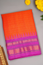 Gadwal Silk Orange Saree