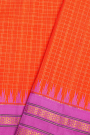 Gadwal Silk Orange Saree
