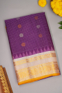 Gadwal Silk Dark Purple Saree