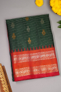 Gadwal Silk Bottle Green Saree