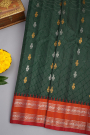 Gadwal Silk Bottle Green Saree