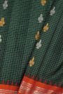 Gadwal Silk Bottle Green Saree