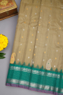 Gadwal Raw Silk Beige Saree