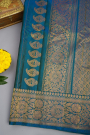 Gadwal Silk Teal Blue Saree