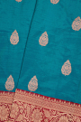 Banarasi Silk Peacock Blue Saree