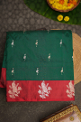 Banarasi Silk Bottle Green Saree