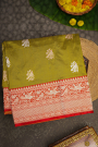 Banarasi Silk Mehendi Green Saree