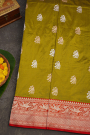 Banarasi Silk Mehendi Green Saree