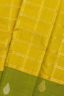 Kancheepuram Silk Yellow Saree