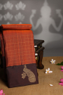 Kancheepuram Silk Rust Saree